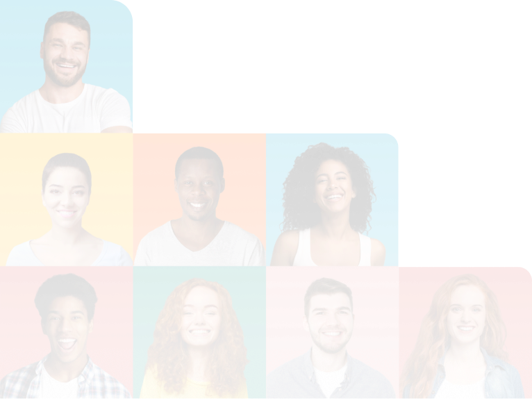 Collage of team members