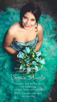 18th Birthday Invitation Historia de Instagram template