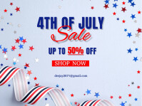 4th of July sale Presentación template