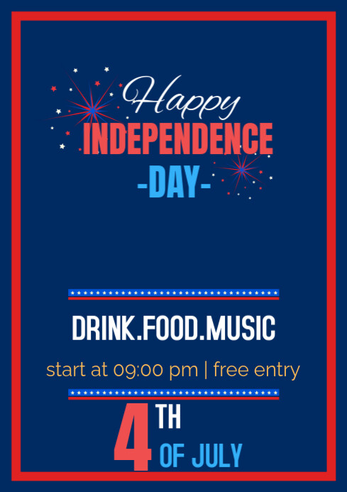 American independence day A4 template