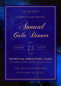 Annual Gala Dinner Event Invitation A4 template