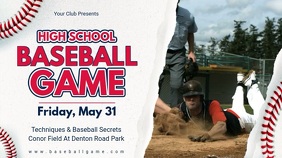 Baseball Camp Advertisement Banner Digital Display (16:9) template
