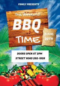 BBQ flyer A3 template