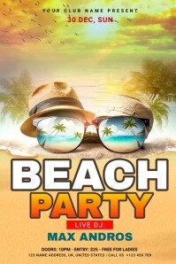 Beach Party Poster template