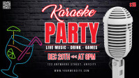 Black 3d Karaoke Party Pos Twitter Twitter-Beitrag template