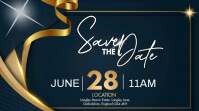 Black Joyful Save The Date  Digital Display (16:9) template