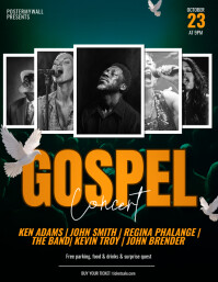 Black Maximalist Gospel Flyer (us Letter) Pamflet (VSA Brief) template