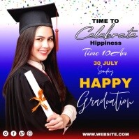 Black Maximalist Graduation Instagram Post template