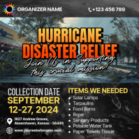 Black Maximalist Hurricane Instagram Post template