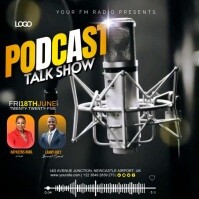 Black Maximalist Podcast Talk Show Ad Instagram Post template