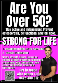 Black Professional Seniors Fitness Class A1 template