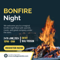 Blue Professional Bonfire Night Instagram Post Instagram-opslag template