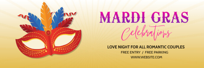 Brazilian Carnival Festival Twitter Header template