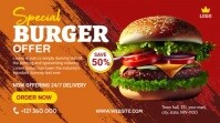 Burger Offer Banner Ad Digital Display (16:9) template