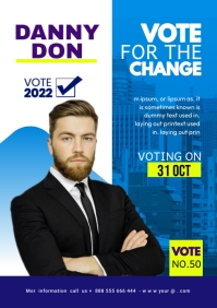 campaign posters ad design flyer A5 template