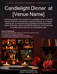 candlelight dinner event flyer template