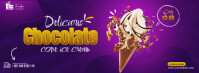 Chocolate Ice Cream Facebook Cover Photo template