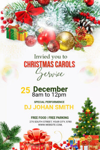 Christmas Carols Service tumblr Graphic template