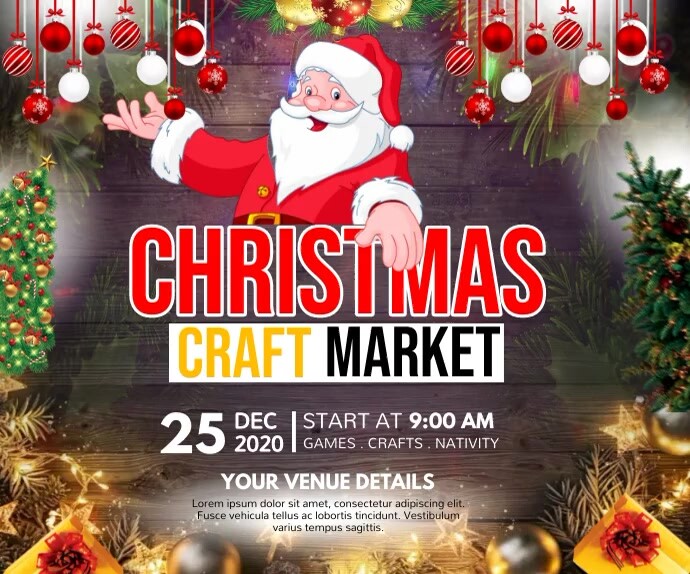 Christmas Craft & Market Flyer Groot Reghoek template