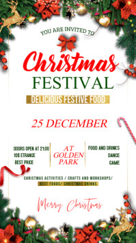 Christmas Festival Display digitale (9:16) template