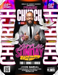 CHURCH SERVICE Flyer (US Letter) template