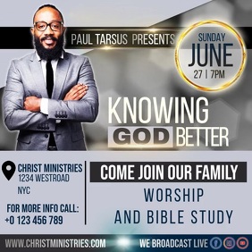 church sunday service ad template Logo