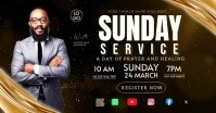 Church sunday service video template Facebook Shared Image
