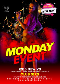 Club Party Flyer A6 template