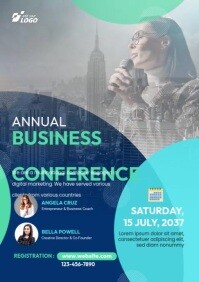 Conference Ad Template for Events, Meetings, and Workshops A4