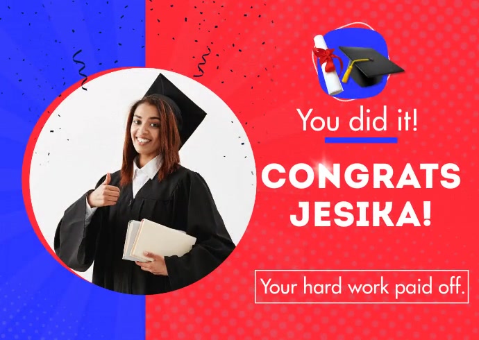 Congratulation Graduation Card Postal template