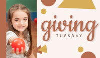Cream Geometric Giving Tuesday Tag template
