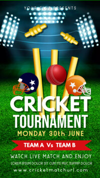 Cricket,20 20 match,sports Historia de Instagram template