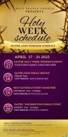 easter holy week schedule services ad design template, Roll Up Banner 3' × 6'