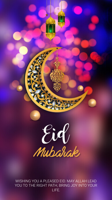 Eid Mubarak Instagram na Kuwento template