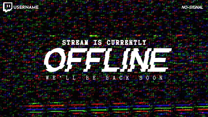 Error Twitch Offline Banner template