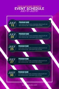Event Schedule Ad Template Banner 4' × 6'