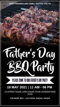 FATHERS DAY BBQ PARTY Instagram Story template
