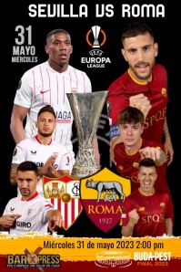 Final Uefa Europa League 2023 Póster template