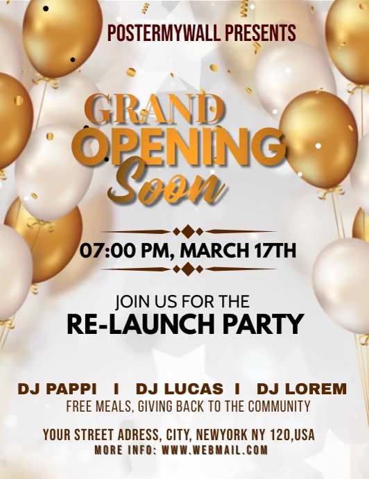 GRAND OPENING Pamflet (VSA Brief) template
