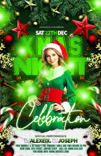 Green Maximalist Xmas Party Celebration Tabloid Tabloïd template