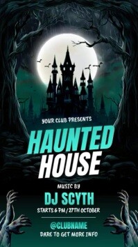 halloween haunted house video template Instagram Story