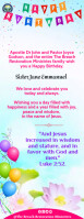 happy birthday from the church Accroche-porte template