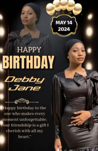 Happy birthday wishes template design Tabloid