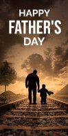 Happy Father day Banner avvolgibile 3' × 6' template