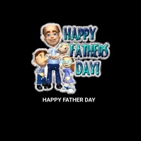 happy fathers day Logo template