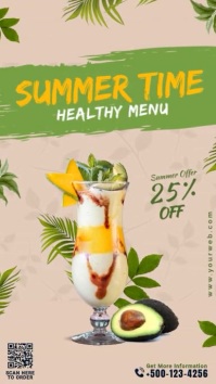 Healthy Drink Menu Promotion Instagram Story template