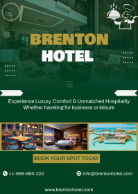 Hotel and Restaurant Ad A6 template