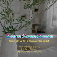 House warming flyer Square (1:1) template