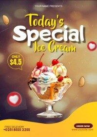 Ice cream special A5 template