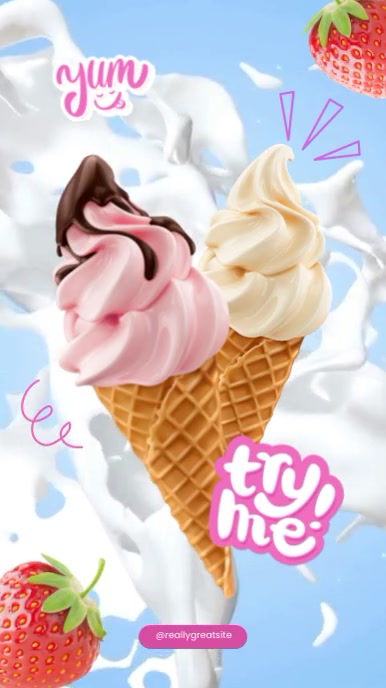 ice cream template Instagram-Reel